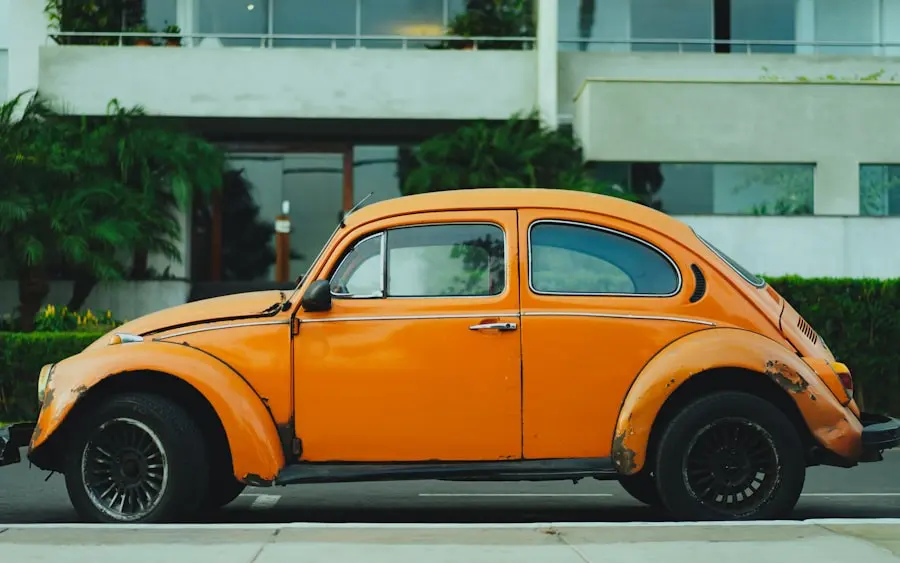 An inherited classic car parked at the curb